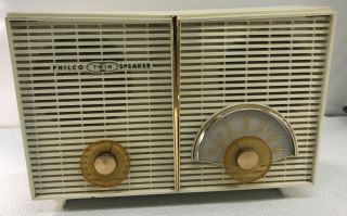 Rare Philco Twin Speaker Mid Century Radio G826 - 124 Sk 62064 78 - 2338 - 73 “parts”