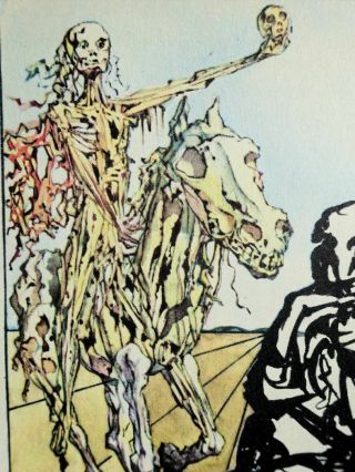 Salvador DALI : le cavalier de la mort - Rare estampe signée,  1948,  Cellini 3
