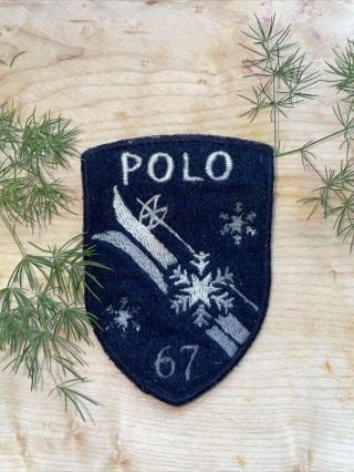 Rare Vintage ‘67 Polo Ralph Lauren Logo Ski Snowflake Navy Wool Patch Sew On