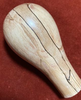 A Superior Stick Handle In Spalted Beech Wood.