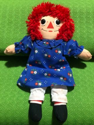 Vintage 1987 Adorable Raggedy Ann Rag Doll 12” Playskool Awesome