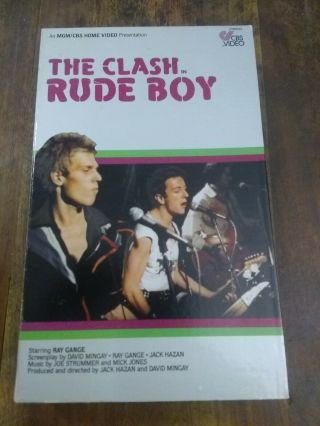 The Clash Rude Boy Vhs,  Mgm/cbs 1980 Big Box,  Punk Rock Rare