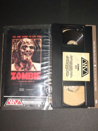 Rare Zombie (1979) Cut - Box Black Clamshell Wizard Video 1981 - Vhs Format