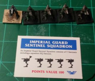 Games Workshop Epic 1992 5 X Imperial Guard Sentinel Unit 2 Rare & Oop