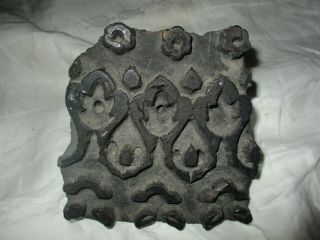 Antique Wooden Printing Block For Fabric Textiles And Paper