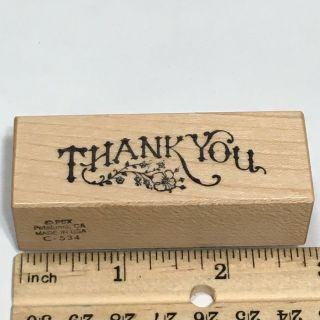 Antique Thank You Saying Rubber Stamp By Psx C534