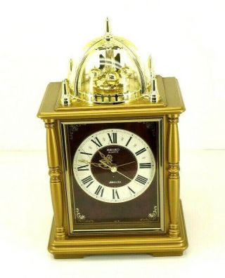 Vintage Rare Seiko “melodia” Desk Or Mantel Clock With Spinner & Music
