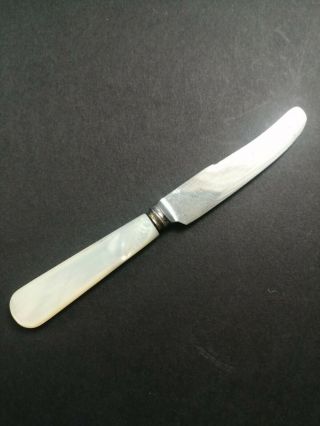 Vintage Small Butter Knife Mother - Of - Pearl Handle