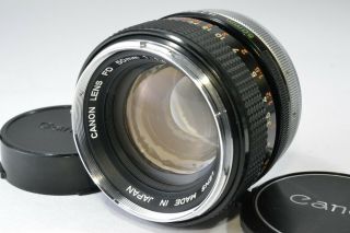 Near Rare " O " Canon Fd 50mm F1.  4 Telephoto Mf Fd Lens From Japan