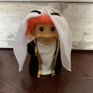 Vintage My Lucky Troll Arab (orange Hair) Russ Berrie Troll Doll 5
