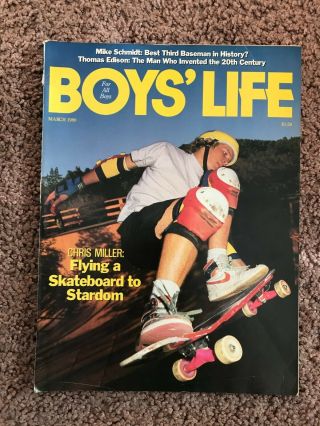 Boys Life Scouts March 1989 Chris Miller Skateboarding Mike Schmidt Summer Camp