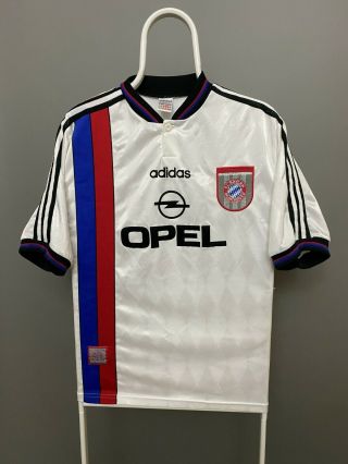 Rare Adidas Bayern Munchen 1995 1996 1997 Away Football Shirt Jersey Size M