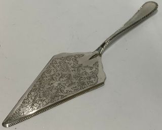 Vintage Cake Serving Knife Silver Plated Italy