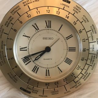 Rare Seiko Quartz World Alarm Travel Clock QQ539G 2