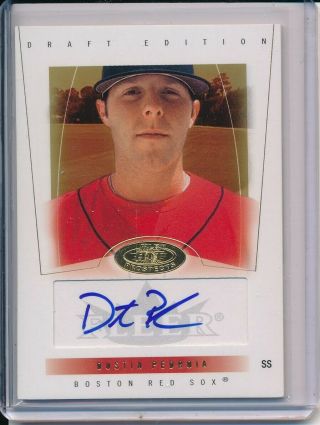 2004 Fleer Hot Prospects Dustin Pedroia Rc Autograph Auto /d /299 Red Sox Rare
