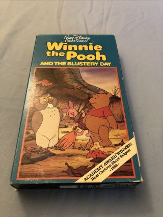 Disney - Winnie The Pooh And The Blustery Day Vhs (rare) (slip Cover)