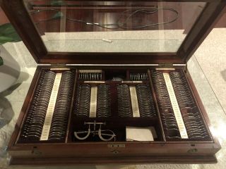 Rare 1930s London Optometrist Trial Lens Set With Glass Case