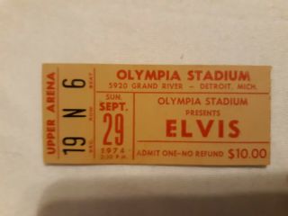 Rare Elvis Presley Concert Ticket Stub Detroit Olympia Stadium October 4,  1974