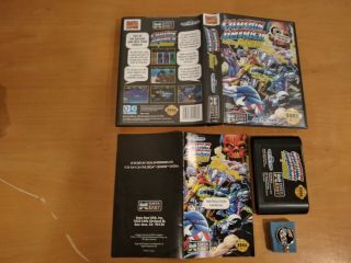 Sega Genesis Captain America And The Avengers With Rare Collector Pin