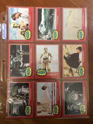 Rare Star Wars Opc Series 2 Complete Set 66 Cards 1977 Canadian Most Near 2