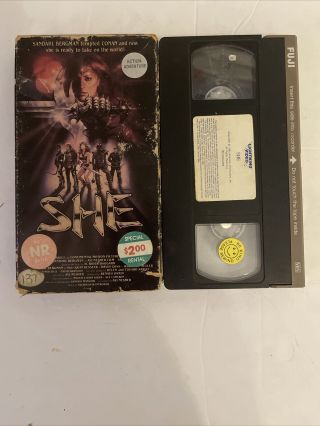 Vhs: She (1984) Sandahl Bergman: Lightning Video Rare Post - Apocalyptic