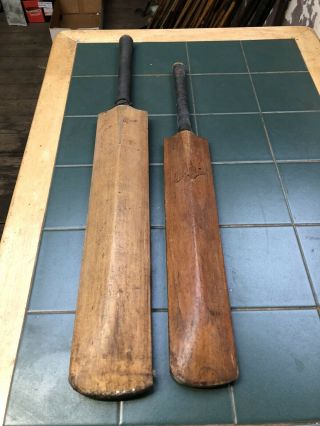 Antique Cricket Bats X2 Gunn And Moore William Gunn Signature Model See Desc