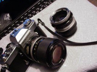 RARE VINTAGE Nikon Nikomat EL Nikkormat CAMERA,  2 LENS Zoom 43 - 86mm 2