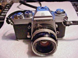 RARE VINTAGE Nikon Nikomat EL Nikkormat CAMERA,  2 LENS Zoom 43 - 86mm 3