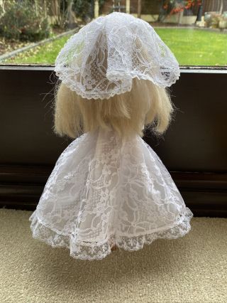 Vintage 1990s Barbie Lacy Wedding Dress And Veil 2