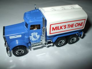 Matchbox Lesney Superfast 56 Peterbilt Milk Tanker In Blue,  White Tank