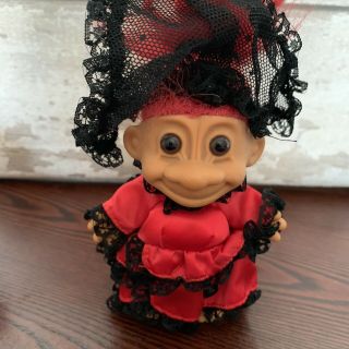 Vintage My Lucky Troll From Spain (red Hair) Russ Berrie Troll Doll 5