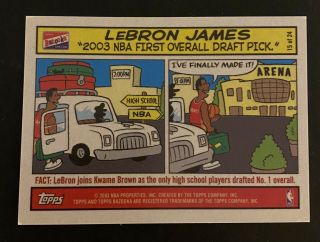 2003 - 04 Topps Bazooka Basketball Lebron James Cavs Lakers Comic Rookie Rc Rare