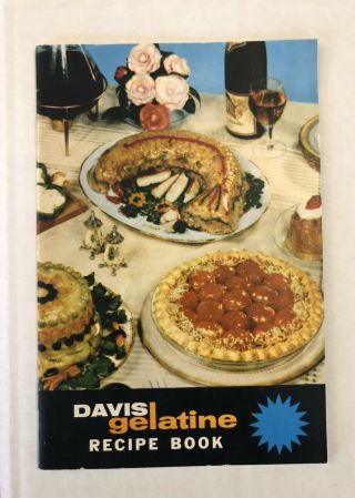 Davis Gelatine Recipe Book Vintage Jell - O Cookbook Gelatin Rare