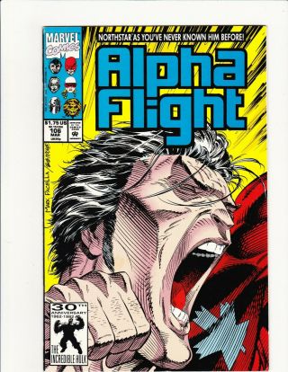 Alpha Flight 106 Rare 2nd Print Northstar Lgbt Marvel 1992 Pacella Mcleod Cover