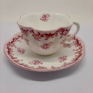 Shelley England Dainty Heavenly Pink Cup And Saucer In Rare