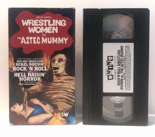 Rock N Roll Wrestling Women Vs.  The Aztec Mummy Rare Oop Rhino Home Video Vhs