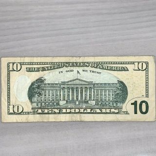 Very Rare Ultra Low ⭐️ STAR NOTE ⭐️ $10 Fancy 3 Digits Serial Number US Currency 3