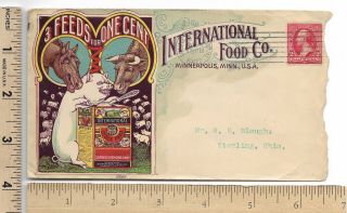 1902 International Stock Food Co. ,  Minneapolis Color Cachet Advertising Cover