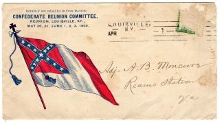 United Confederate Reunion 1900 Envelope Louisville Ky Rare Look @@