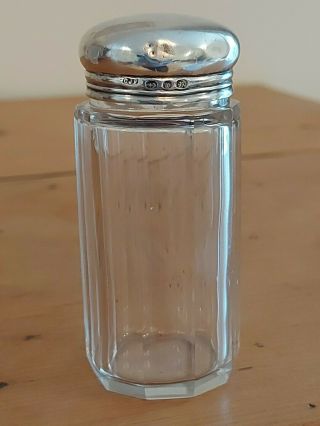 Antique Silver Top Scent Bottle 1886 Charles Fox