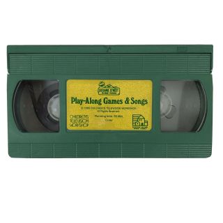 Vhs Sesame Street - Play - Along Games & Songs (1986) Educational Rare Tape Only
