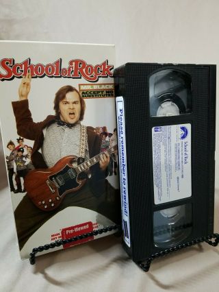 School Of Rock Vhs Movie Vcr Video Tape Jack Black Rare
