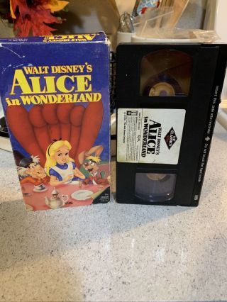 Walt Disney’s Alice In Wonderland Vhs (rare Slipcover) Classics Black Diamond
