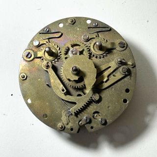 Vintage H.  A.  C.  Hamburg American Clock Factory Brass Clock Movement Part (repairs