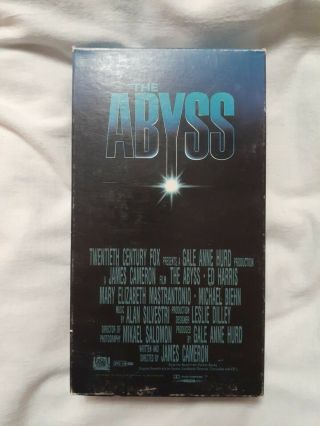 The Abyss (vhs 1989) Cbs/fox Sci Fi Horror Ed Harris Rare Vtg 1990 Release