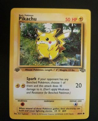 ⚡️ / Nm Pikachu (60/64) 1st Edition Jungle Set Pokemon Card Psa? Rare (10)