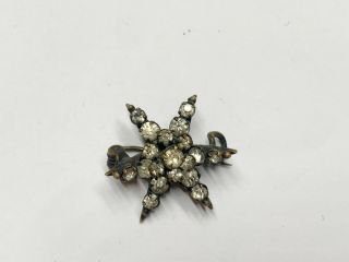Antique Victorian Paste Set Star Ladies Pin Brooch