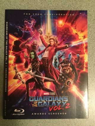 Guardians Of The Galaxy Vol.  2 Fyc Blu - Ray Dvd Rare Academy Awards Screener
