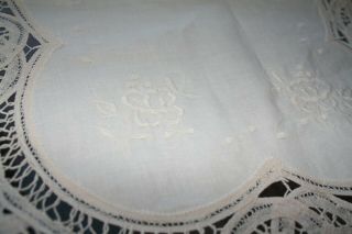 Antique Victorian lace embroidered panel quality and 2