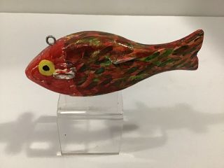5 1/2” Northern Minnesota Panfish Wood Spearing Fish Decoy Folk Art.